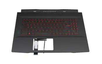 957-17L112E-C06 teclado incl. topcase original MSI DE (alemán) negro/negro con retroiluminacion