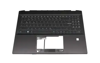 957-15921E-C06 teclado incl. topcase original MSI DE (alemán) negro/negro con retroiluminacion