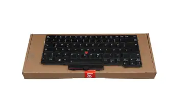 5N20W67843 teclado original Lenovo DE (alemán) negro/negro con retroiluminacion y mouse-stick