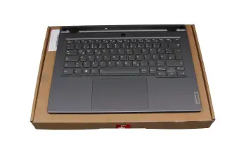 5CB1L83678 teclado incl. topcase original Lenovo DE (alemán) gris/canaso con retroiluminacion