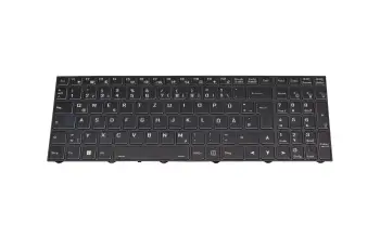 6-80-PC510-070-11 teclado original Clevo DE (alemán) negro/blanco/negro/mate con retroiluminacion