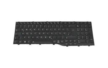 CP842249-XX teclado original Fujitsu DE (alemán) negro/negro con retroiluminacion