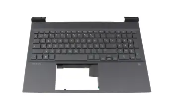 M54738-051 teclado incl. topcase original HP FR (francés) plateado/negro con retroiluminacion