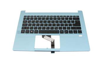 6B.HJNN8.020 teclado incl. topcase original Acer DE (alemán) negro/azul con retroiluminacion