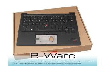 T015LR Teclado incl. topcase DE (alemán) negro/negro con retroiluminacion y mouse stick b-stock