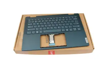 5CB1P00299 teclado incl. topcase original Lenovo UK (Inglés) azul/azul con retroiluminacion