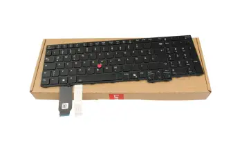 5N21M39943 teclado original Lenovo DE (alemán) negro/negro con retroiluminacion y mouse-stick