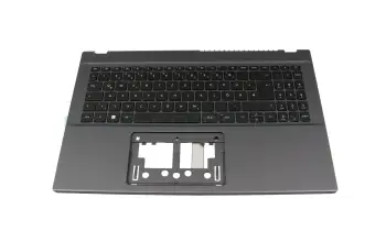 6B.QGCN7.011 teclado incl. topcase original Acer DE (alemán) negro/negro con retroiluminacion