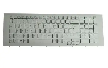 Teclado DE (alemán) color blanco/chiclet blanco original para Sony VPCEC