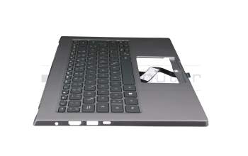 102-016M2LHC04 teclado incl. topcase original Acer DE (alemán) plateado/plateado con retroiluminacion