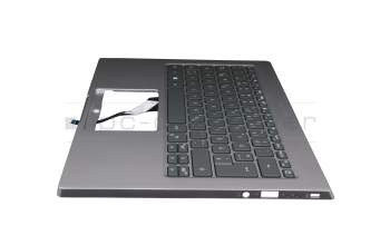 102-016M2LHC04 teclado incl. topcase original Acer DE (alemán) plateado/plateado con retroiluminacion