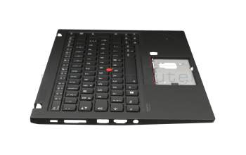 102-18F86LHC01C teclado incl. topcase original Lenovo DE (alemán) negro/negro con retroiluminacion y mouse stick