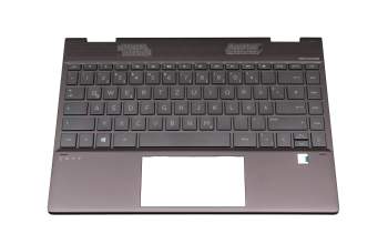 1042622 20210624N teclado incl. topcase original HP DE (alemán) gris/canaso con retroiluminacion