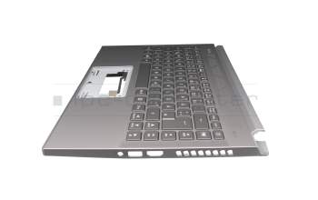 12000023KA02 teclado incl. topcase original Acer DE (alemán) gris/canaso con retroiluminacion