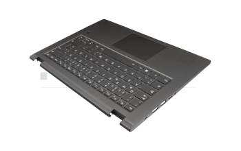 12935314 teclado incl. topcase original Lenovo DE (alemán) gris/canaso con retroiluminacion
