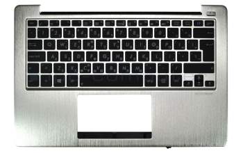 13GNFQ10M060-1 teclado incl. topcase original Asus GR (griego) negro/plateado
