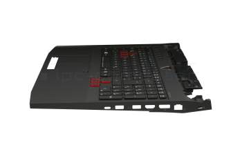 13N0-EXP03X1 teclado incl. topcase original Acer DE (alemán) negro/negro con retroiluminacion
