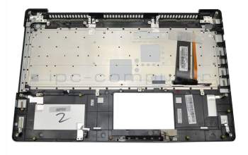 13N0-P9A0851 teclado incl. topcase original Asus FR (francés) plateado/plateado con retroiluminacion