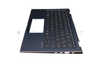 13N1-68A0P01 teclado incl. topcase original Asus DE (alemán) negro/azul con retroiluminacion