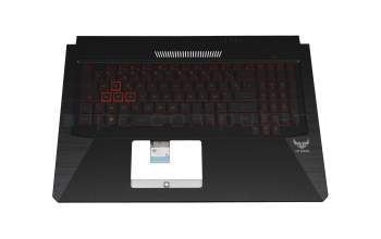 13N1-6EA0521 teclado incl. topcase original Asus FR (francés) negro/rojo/negro con retroiluminacion