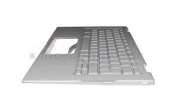 13N1-7EA0231 teclado incl. topcase original Asus DE (alemán) plateado/plateado con retroiluminacion