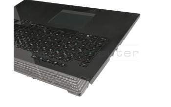 13N1-9BA0701 teclado incl. topcase original Asus DE (alemán) negro/negro con retroiluminacion - con pozo Keystone -