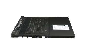 13N4-0JA0501 teclado incl. topcase original Dell DE (alemán) negro/negro con retroiluminacion