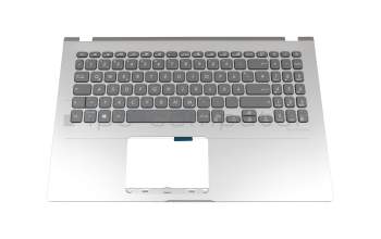 13NB0MZ1P04015-3 teclado incl. topcase original Asus DE (alemán) gris/plateado