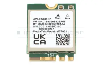 0C011-00250100 original Asus Adaptador WLAN WIFI6 AX+BT5.2(2*2)M.2 2230