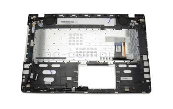 14004-00610200 teclado incl. topcase original Asus FR (francés) negro/plateado con retroiluminacion