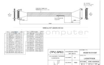 Asus 14004-00690200 LMT VG278H LVDS CABLE (CMI)