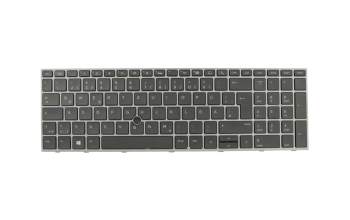 17H6UX10BE0171 teclado HP DE (alemán) negro/canosa con retroiluminacion y mouse-stick