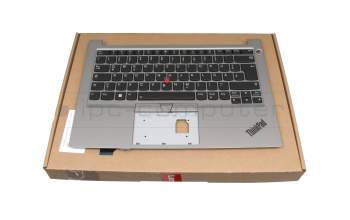 18095463 teclado incl. topcase original Lenovo DE (alemán) negro/plateado con retroiluminacion y mouse stick