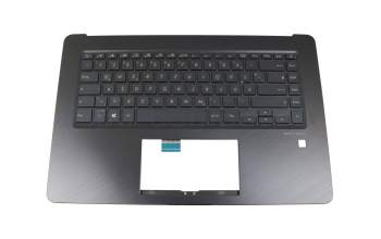 1KAH77Q0058 teclado incl. topcase original Asus DE (alemán) negro/negro con retroiluminacion