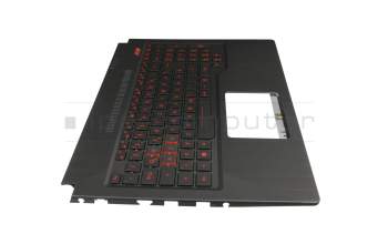 1KAHZZG0003W teclado incl. topcase original Asus DE (alemán) negro/negro con retroiluminacion