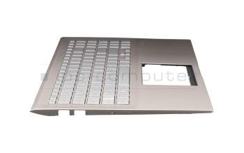 1KAHZZG007L teclado incl. topcase original Asus DE (alemán) plateado/rosé con retroiluminacion
