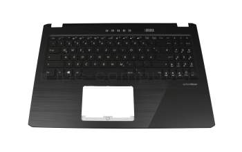 1KAHZZG0083 teclado incl. topcase original Asus DE (alemán) negro/negro con retroiluminacion