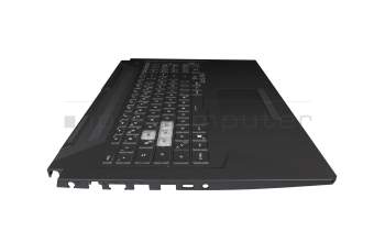 1KAHZZG008W teclado incl. topcase original Asus DE (alemán) negro/negro con retroiluminacion