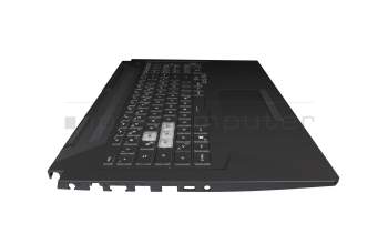 1KAHZZG008W teclado incl. topcase original Asus DE (alemán) negro/transparente/negro con retroiluminacion