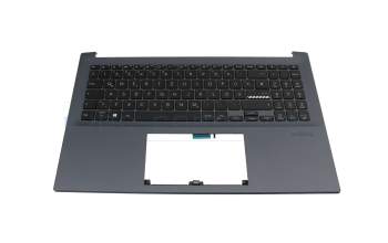 1KAHZZQ011A teclado incl. topcase original Asus DE (alemán) negro/azul con retroiluminacion