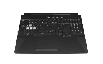 1KAHZZQG01 teclado incl. topcase original Asus DE (alemán) negro/transparente/negro con retroiluminacion