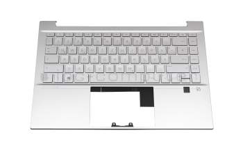 210321A-8 teclado incl. topcase original HP DE (alemán) plateado/plateado con retroiluminacion