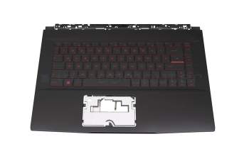 232M16W10200000B teclado incl. topcase original MSI DE (alemán) negro/negro con retroiluminacion