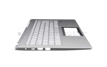 24304F26K201 teclado incl. topcase original Acer DE (alemán) plateado/plateado con retroiluminacion