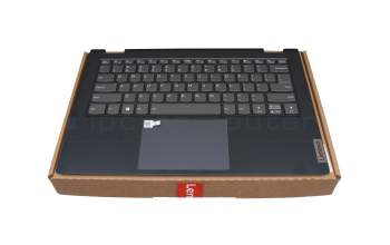 26P0299 teclado incl. topcase original Lenovo US (Inglés) gris/azul con retroiluminacion