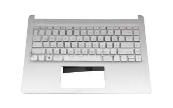 2H-ABJGMQ13421 teclado incl. topcase original HP DE (alemán) plateado/plateado