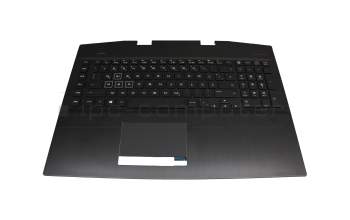 2H1819-12330I Rev.D teclado incl. topcase original HP DE (alemán) negro/negro con retroiluminacion