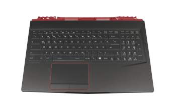 3076P1C214HG0 teclado incl. topcase original MSI DE (alemán) negro/negro con retroiluminacion