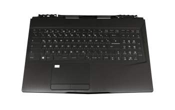 3076P6C414HG teclado incl. topcase original MSI DE (alemán) negro/negro con retroiluminacion