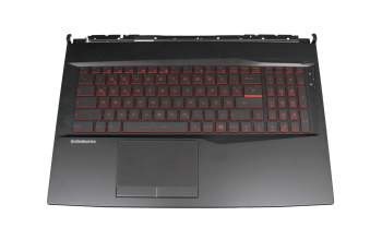 3077E4C212TA2 teclado incl. topcase original MSN DE (alemán) negro/negro con retroiluminacion